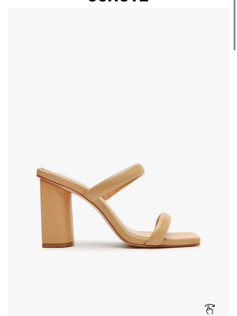 SCHUTZ Tan Double-Strap Block Heel Sandal NEW IN BOX